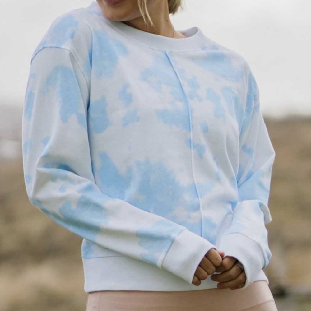 Zyia Hendrix Heaven crew boxy sweatshirt medium workout layering lightweight - Picture 5 of 13